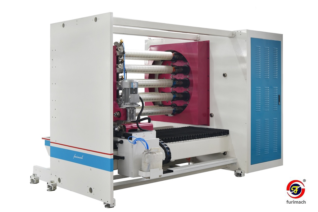 FCG 10 Shafts Automatic BOPP Tape, Masking Tape, PVC Tape Cutting Machine