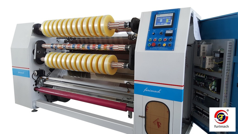 FR-210C 1000 Yard Big Diameter Self Adhesive BOPP Tape Slitting Rewinding Machine | Gum Tape Making Machine