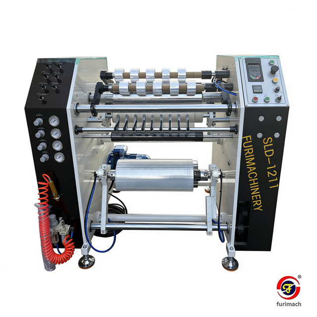 SLD-1211 Semi Automatic Stretch Film Slitter Rewinder Machine