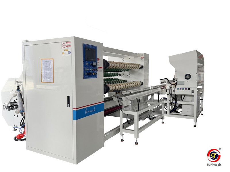  FR-210TS Semi Automatic BOPP Tape Slitting Rewinding Machine | BOPP Tape Jumbo Roll Slitter Rewinder Machine
